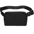 thumbnail image 1 of Riñonera deportiva para mujer, riñonera cruzada con correa ajustable, riñonera de moda para exteriores/entrenamiento/informal, negro, 1 ud., 1 of 5