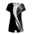 thumbnail image 5 of Endives Women's Tunic Tops Short Sleeve T-shirt Shirts Up Casual Ruched Blouses T shirt, 5 of 5