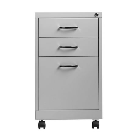 UPC: 0887178607930 | Porch & Den Penelope Platinum 19-inch 3-drawer Pedestal File