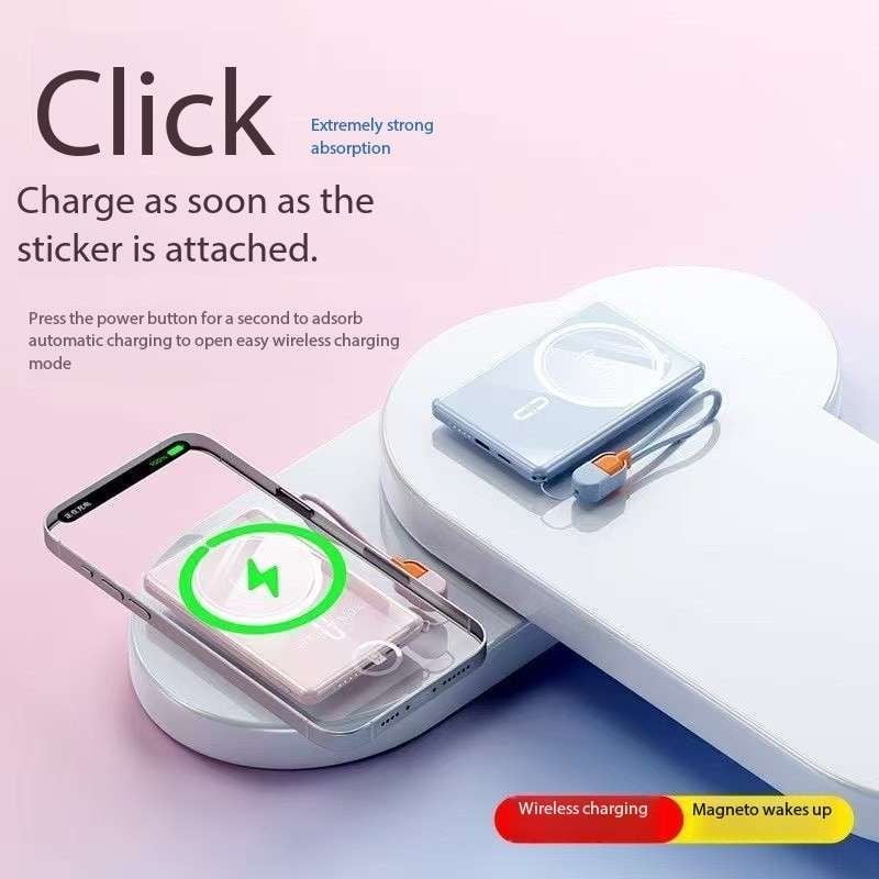 Mavark Magnetic Power Bank 16800mAh Portable Charger with Cables 22.5W Fast Charging, USB-C External Battery Pack for iPhone 16/15/14/13 Pro, Android, Samsung Galaxy & More