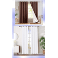 2pc Lined window curtain panel room darkening blackout grommet
