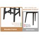 thumbnail image 4 of Set de 4 Taburetes Altos de Bar Modernos – Madera Maciza con Asiento Tapizado en Cuero PU – Diseño Industrial para Isla de Cocina, Barra o Comedor – Color Marrón (Altura 75cm, 4 Unidades), 4 of 6
