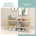 thumbnail image 6 of Quiqear Updated Bamboo 2-Tier Shoe Rack, Shoe Storage Organizer for Closet, Up to 9 Pairs, Natural, 6 of 10