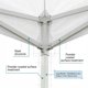thumbnail image 3 of Carpa Plegable para Exteriores Grande 3.6m x 3.6m - Tienda de Almacenamiento con Protección UV y Resistente al Agua - Marco de Acero Reforzado y Tela 150D Silver Oxford - Uso Profesional en Eventos, 3 of 6