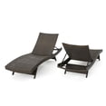 thumbnail image 4 of Noble House Thira Outdoor Wicker Chaise Lounge Chair (Set of 2) Mix Mocha, 4 of 22