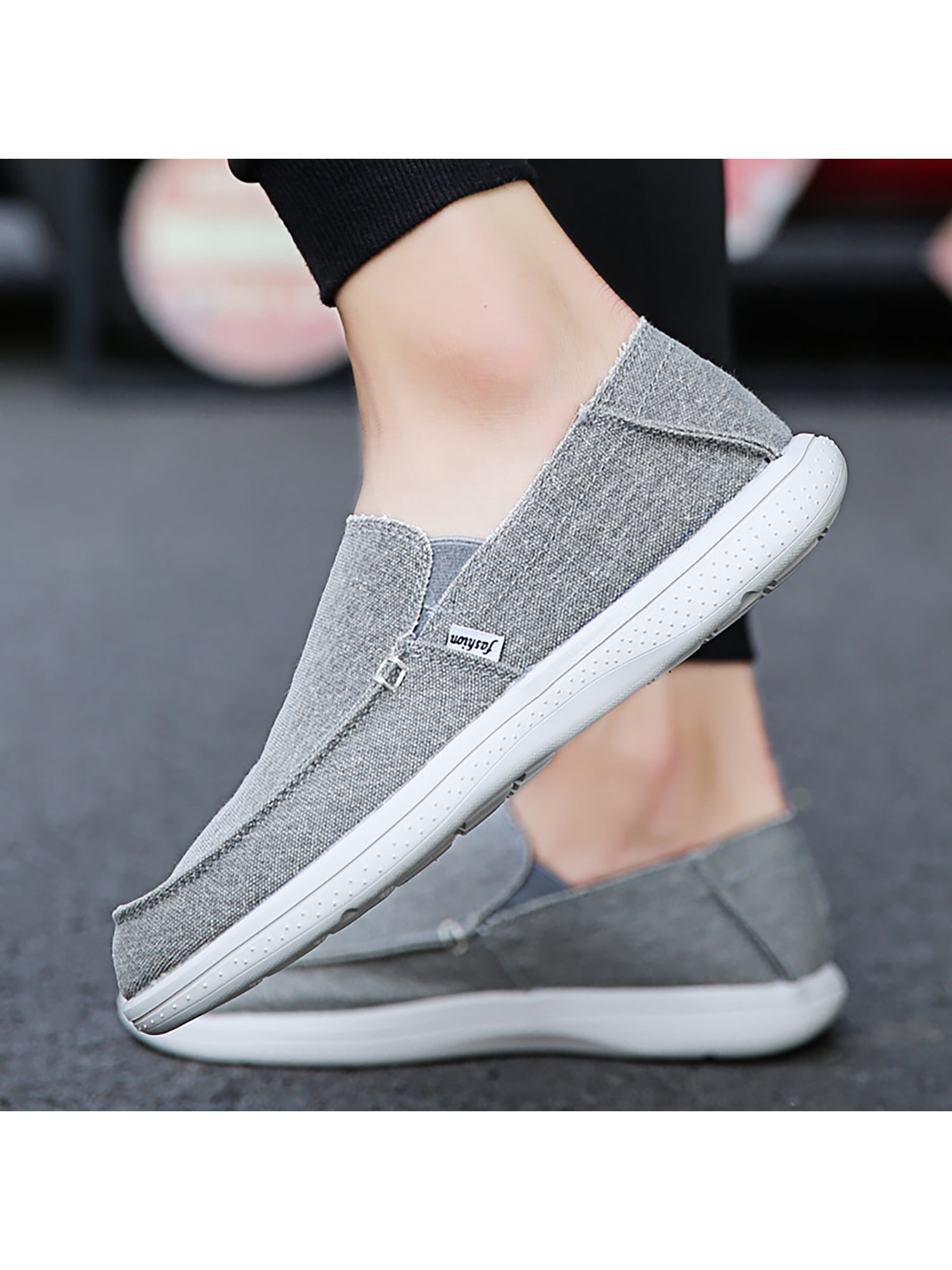 Mens Casual Slip On Loafers Canvas Boat Shoes Flats Sneakers Driving Moccasins