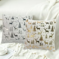 Dmlowu Christmas Pillow Covers - White Christmas Pillow Covers 18x18 for Couch, Luxury Warm Christmas Throw Pillows Covers for Holiday Party Christmas Decorations