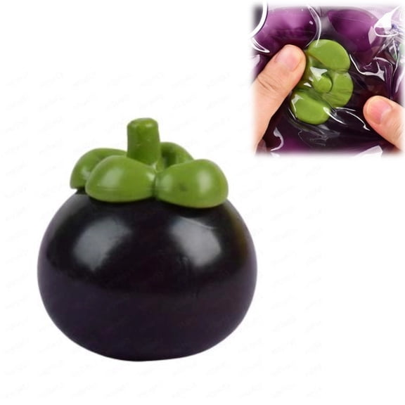 Mangosteen Squishy Fidget Stress Balls Squeeze Mangosteen Toy Kids Adults Stretchy Sensory Fidget Toys Stress Relief Gifts Party Favors Autism Sensory Toys Autistic Children Easter Basket Stuffers