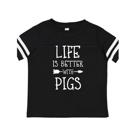 

Inktastic Life s Better With Pigs Gift Toddler Boy or Toddler Girl T-Shirt