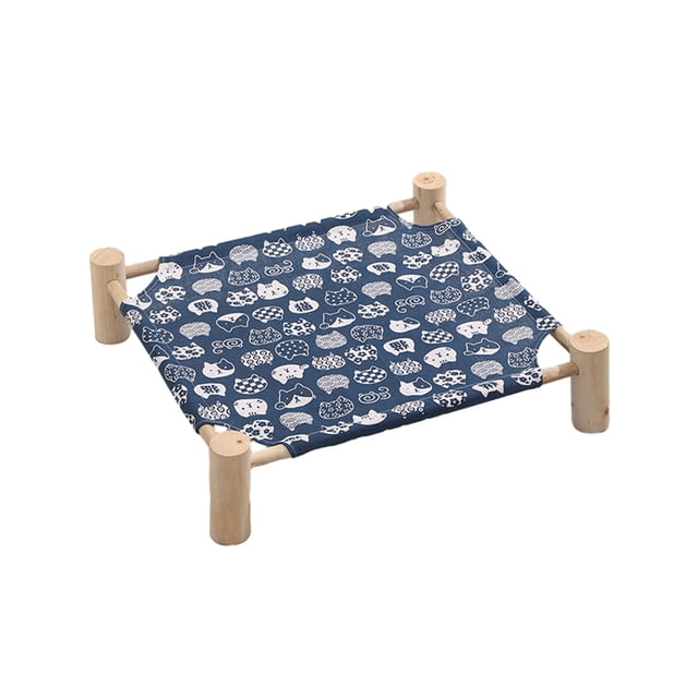 Cama desmontable y lavable para mascotas Greeniant S cabeza de gato azul