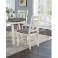 thumbnail image 6 of CoSoTower Dining Room Furniture Set Of 2 Chairs Gray Fabric Cushion Seat White Clean Lines Side Chairs, 6 of 9