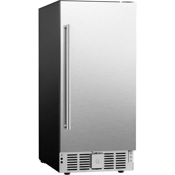 EUHOMY Beverage Refrigerator 15 Inch, Under Counter 127 Can Beverage Fridge with Stainless Steel Door, Beverage Cooler Built-in and Undercounter Drink Fridge - Soda Cola