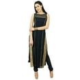 thumbnail image 5 of Atasi Womens Black Net Straight Kurti Salwaar Kameez with Dupatta Readymade, 5 of 9