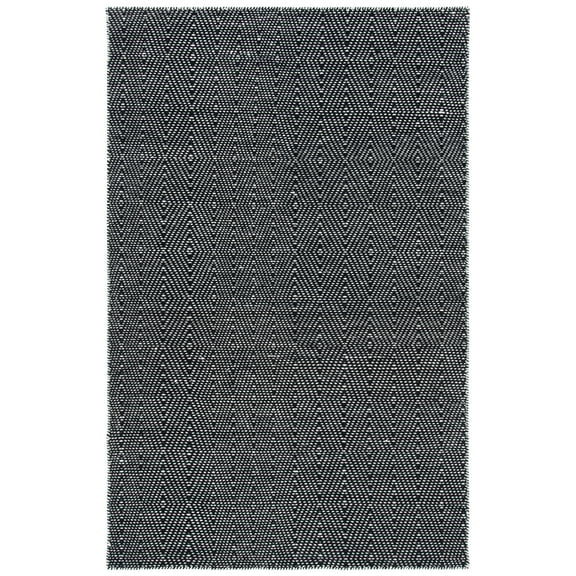 SAFAVIEH Kilim Cynthia Diamond Area Rug, Black/Ivory, 6' x 9'