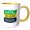 Yellow/White, variant on 3drose, Natal, Rio Grande Do Norte, National Colors Patriot Brazil Home Town, 11oz Two-tone Yellow Mug