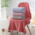 thumbnail image 3 of Nvzi toallas absorbentes de forro polar coral, multiusos para baño, gimnasio, ducha, deportes y como toalla. Resiste diversas situaciones sin esfuerzo. 70 x 140 cm (rosa rosado)., 3 of 5