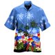 thumbnail image 1 of Camisas Para Hombre Manga Larga Camisa de manga corta con estampado de para fiesta en la playa, informal, a la moda, para primavera/verano, para hombre (Blue, 3XL), 1 of 4