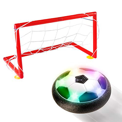 Years Old Indoor and Outdoor Sport Games with LED Lights for Kids Gifts Air Power Football Toys for Kids Boys Girls Ages 3 4 5 6 7 8 9 Hover Soccer Ball Goal Set MONILON Kids Toys 2 Gates 