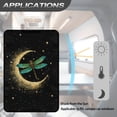 thumbnail image 5 of POLERO RV Entry Door Window Shade Sunshade Hook and Loop Fastener Camper Privacy Entrance Sun Blackout Fabric 17.3" x 26" (Green Dragonfly Moon Stars), 5 of 7