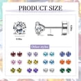 thumbnail image 2 of DESIGNICE 12 Pairs Flatback Stud Earrings for Women,Cartilage Earrings for Women,Stainless Steel Stud Hypoallergenic Earrings for Sensitive Ears Women,4mm, 2 of 7