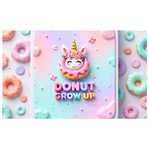 Decorative Unicorn Doughnut Birthday Banner for Kids Party Celebration Event