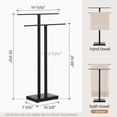 thumbnail image 6 of KES Standing Towel Rack with Black Natural Marble Base, 2-Tier Towel Stand for Bathroom Freestanding, Upgrade Steady Design, SUS304 Stainless Steel, 6 of 9