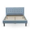 thumbnail image 3 of East West Furniture 2-piece Wood Fannin Queen Bedroom Set in Denim Blue/Navy, 3 of 8