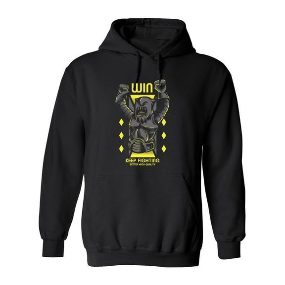 Win Fight Hoodie Men -Image by Shutterstock, Male Large