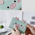thumbnail image 3 of Cartera para mujer y niña, diseño de cerdo bonito, billetera triple, monedero de cuero PU, billetera pequeña delgada, tarjetero triple de dibujos animados Sincero Hogar, 3 of 6