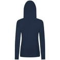 thumbnail image 3 of Women's Levelwear Navy Atlanta Braves Relay Breaker Pullover Hoodie, 3 of 3
