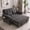 Black, variant on Gewnee 53" Sofa Bed, Convertible Sleeper Sofa & Pull Out Couch, 3-in-1 Velvet Loveseat with Adjustable Backrest and Storage Pocket, light gray