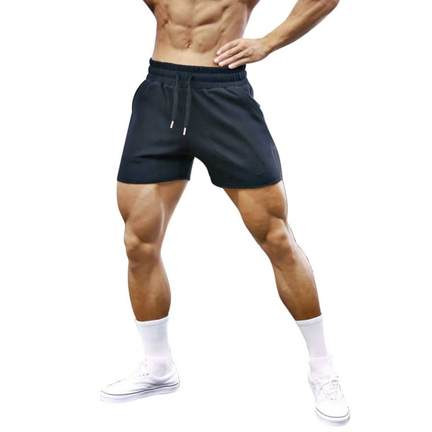 Men's Shorts Stretch Squat Equipt Training Quarter Cotton Solid Color ...