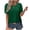 Green, variant on Women Hollow Out Puff Sleeve Blouse Casual Boho Beach Vacation Loose Round Neck Summer Tops, Hot Pink XXL