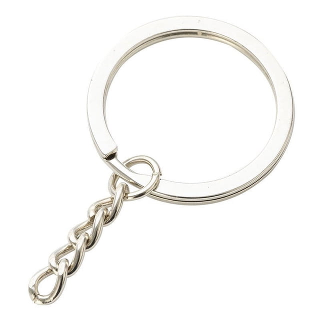 Teenitor Llavero Anillos Llavero Anillos, 60 piezas Llavero de metal Llaveros divididos a granel, Llavero 30 mm Llaveros y 60 piezas