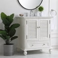 thumbnail image 2 of Elegant Decor Rhodes 30" Single Marble Top Bathroom Vanity in Antique White, 2 of 16