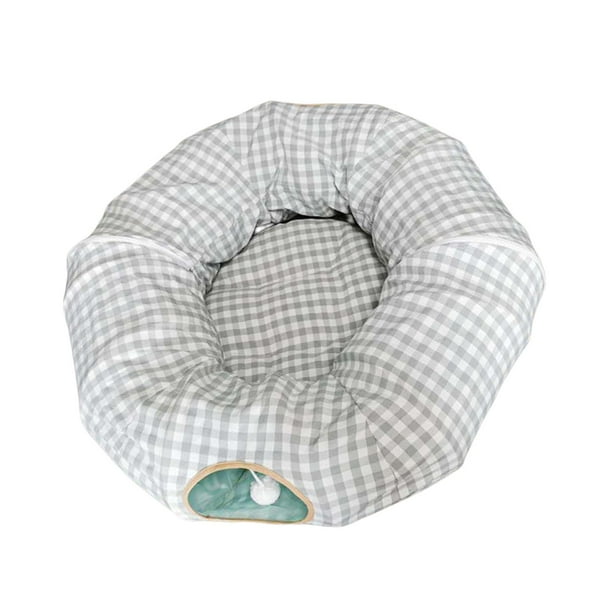Túneles para gatos, cama, escondite, portátil, plegable, cueva, túnel, juguete interactivo Verde claro