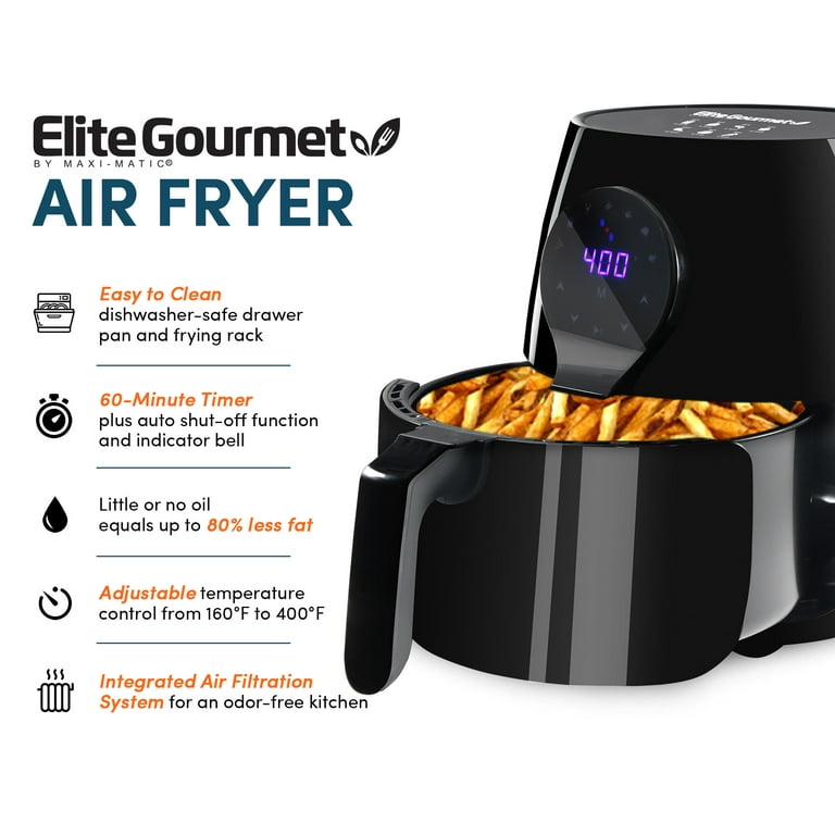 Elite Gourmet 4 qt. Air Fryer (Black)