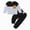H554-Black, variant on TOWED22 Toddler Baby Boy Fall Winter Clothes Color Block Long Sleeve Sweatshirt Pullover Tops Joggers Pants Outfit Set,Black,2-3 Y
