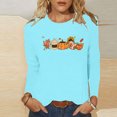 thumbnail image 1 of Simua Hauts Imprimés Floraux pour Femmes, Coupe Ample Décontractée, Col Rond, Manches Longues, T-Shirts Mignons, Tuniques Unies, 1 of 4