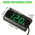 thumbnail image 3 of 2 Pieces DC 5 to 30V Car Digital Voltmeter 12V Voltage Meter Car Audio Gauge LED Display 12V Waterproof Voltage Gauge Meter for Motorcycle(Green Light), 3 of 7