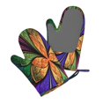 thumbnail image 5 of Zufioo Multicolored Beautiful Flower1 Print Silicone Anti-Scalding Gloves, Kitchen Hanging Rope Gloves, Kitchen Utensils Suitable for Barbecue, Baking, Cooking, 5 of 6