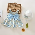 thumbnail image 2 of Robes Sans Manches pour Fillettes, Robes Tutu pour Filles, Robes d'Été avec Chapeaux, Deux Pièces, Robe de Plage pour Tout-Petits 2-3 Ans, 2 of 7