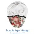 thumbnail image 4 of Shower Caps,Pioneer Flower Floral Print Pattern Waterproof Shower Cap for Women 4 Pieces,Double Reusable Hair Cover for Shower PEVA Elastic Stretch Hem, 4 of 7