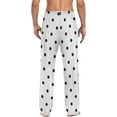 thumbnail image 2 of Top-kevin Black Polka Dots on a White Background Pajama Pants for Men Men's Pajama Pants Mens Pajama Bottoms with Drawstring, 2 of 7