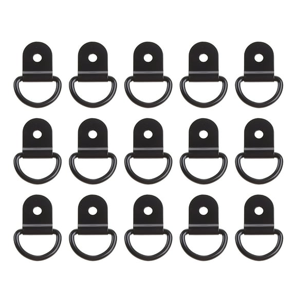 MELIVO 20Pcs Metal Tie Down Anchor Ring Trailer Truck D Shaped Hook Cargo Bolt on Hook