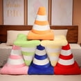 thumbnail image 2 of Plush Safety Traffic Cone Toy Pillow Soft Simulation Orange Roadblock Stuffed Model Cute Plushies Roadblock Dolls for Photo Prop Construction Party Favors,17.7'', 2 of 6