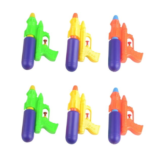 WORGEOUS 6pcs Mini Water Blaster Plastic Water Shooter Juguete Verano Piscina Playa Juguete para niños Niños (Color aleatorio)