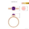 thumbnail image 4 of ANGARA Natural 0.8 Ct. Amethyst Solitaire Ring in 14K Rose Gold for Women (Ring Size: 12), 4 of 9