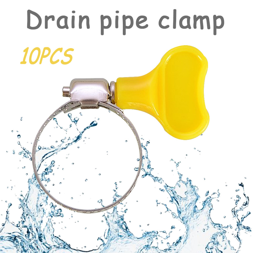 Drainage Pipe Faucet Clamp 10pcs Fixed Clamp Pipe Throat Hoop