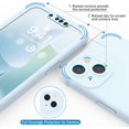 thumbnail image 2 of TEMOGU-for iPhone 13 Case with [2 Tempered Glass Screen Protector] [Camera Protection] Shockproof Soft Silicone Back and Hard PC Protective Bumper Cover for iPhone 13 Cover (2021)-Baby Blue, 2 of 4